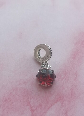 Pandora kırmızı uğur böceği murano sallantılı charm - Görsel 3