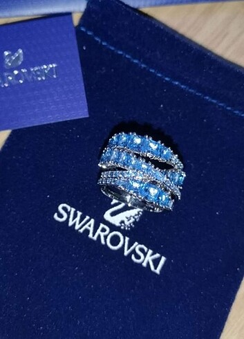 Swarowski mavi twist yüzük - Görsel 6