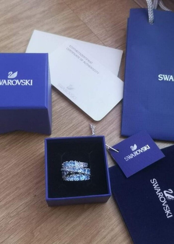 Swarowski mavi twist yüzük - Görsel 3