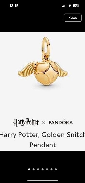 golden snitch charm