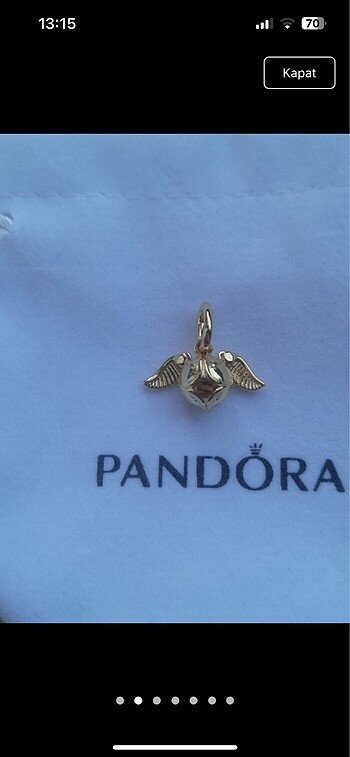 Pandora golden snitch charm