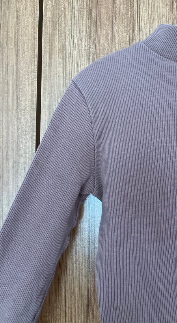 Bej Kadın Kısa Kollu Fitted Tişört - Görsel 2