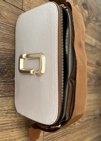 Bej Deri Kadın Çapraz Çanta - Görsel 4