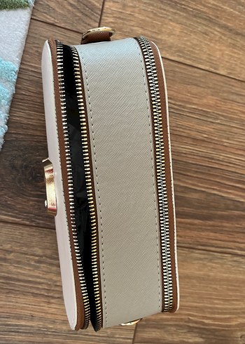 Bej Deri Kadın Çapraz Çanta - Görsel 2