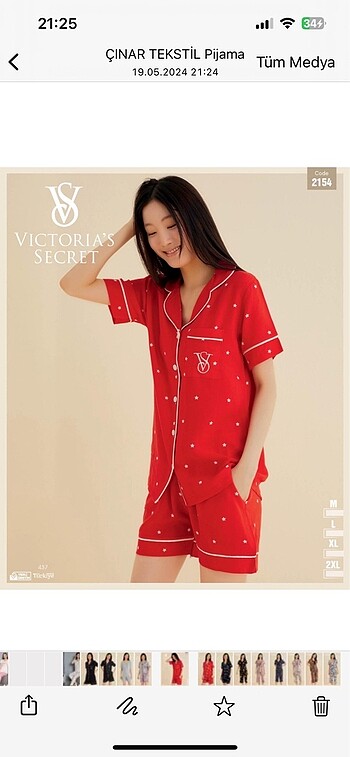 Victoria secret şortlu takım