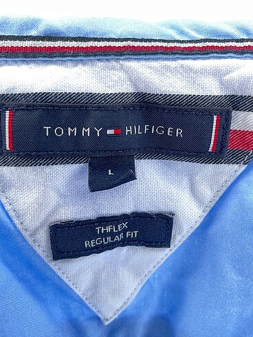 l Beden mavi Renk Tommy Hilfiger Gömlek %70 İndirimli.