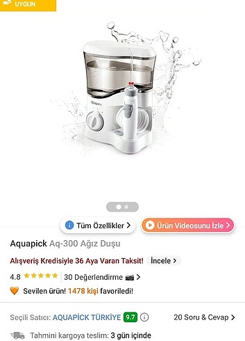 Aquapick 300 ağız duşu  - Görsel 2