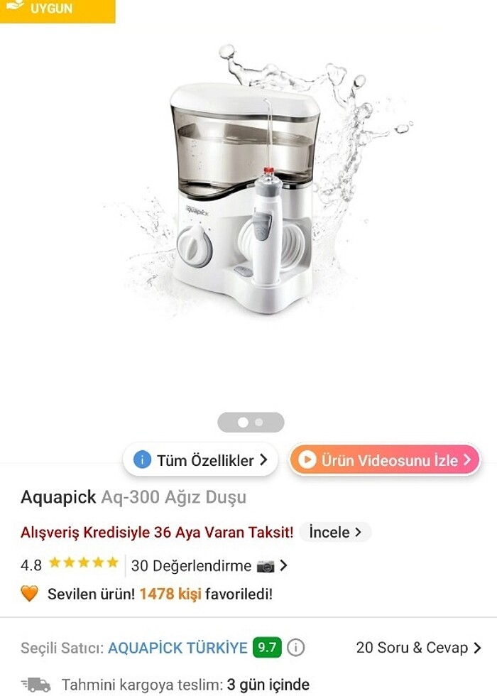 Aquapick 300 ağız duşu  - Görsel 4