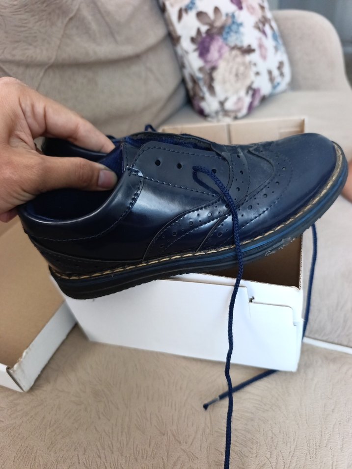 Parlak Mavi Erkek Özel Ayakkabı - Görsel 2