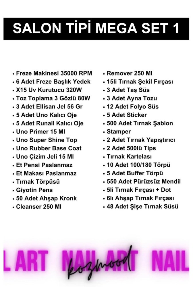 KozMood Kalıcı Oje ve Protez Tırnak Seti Mega - Görsel 3