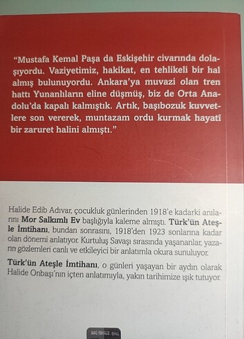  Halide Edip Adıvar Türk'ün Ateşle İmtihanı 