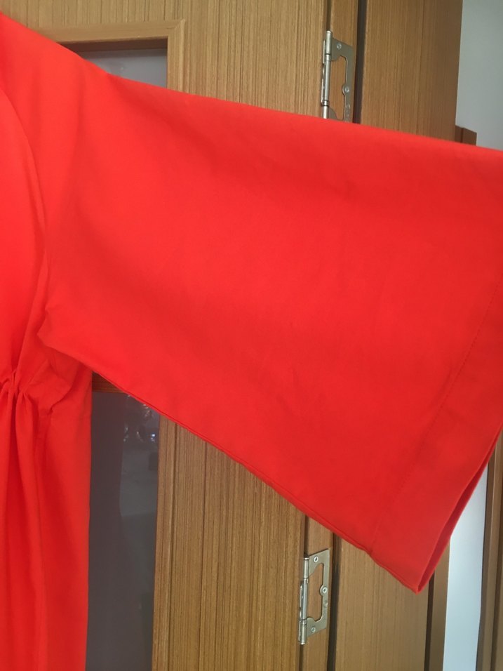 Kırmızı Midi Boy Salaş Kadın Kap - Görsel 3