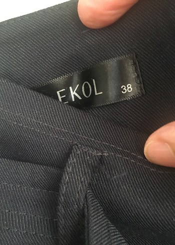 Düğmeli Lacivert Uzun Etek - Görsel 3