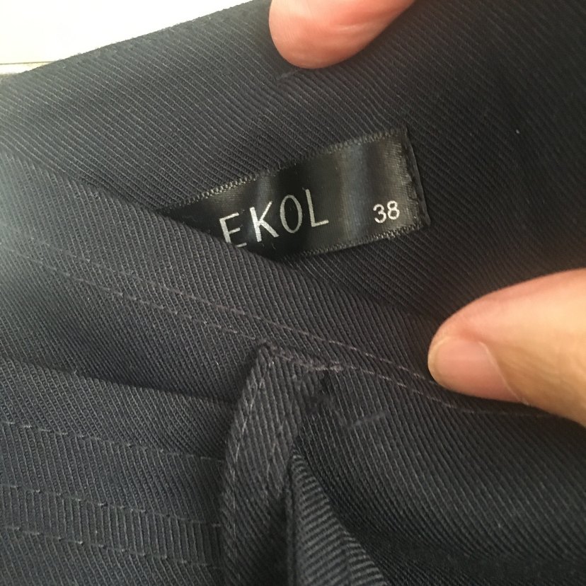 Düğmeli Lacivert Uzun Etek - Görsel 3