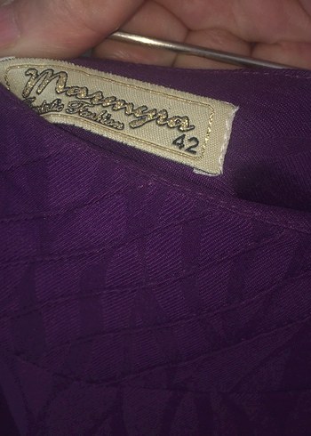 Mor Uzun Drapeli Kadın Etek - Görsel 2