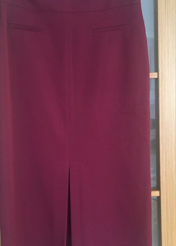 Bordo Uzun Kadın Etek - Görsel 2