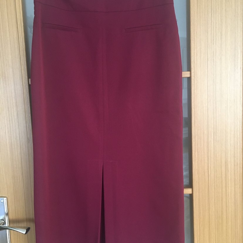 Bordo Uzun Kadın Etek - Görsel 2