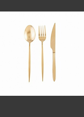 Emsan Mat Gold Çatal Kaşık Bıçak takımı 