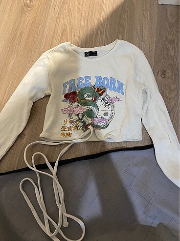 defacto bağlamalı crop bluz