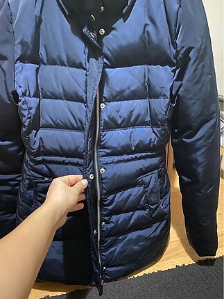 l Beden Zara WOMAN Orjinal Kaz Tüyü Mont