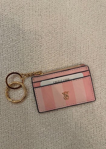 Fermuarlı Pembe Kadın Cüzdanı Anahtarlıklı