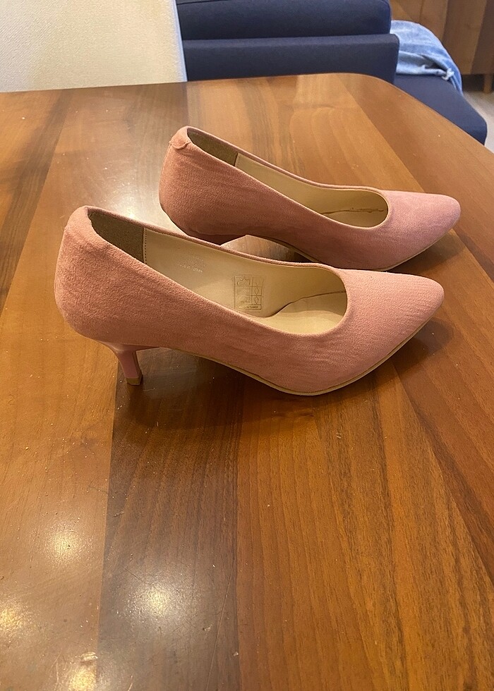 Pembe süet ayakkabı - Görsel 2