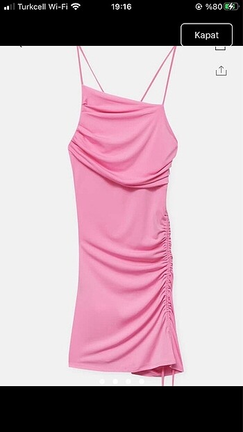 Pull and Bear Pembe elbise