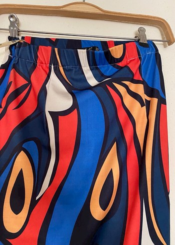 Renkli Mini Tie-Dye Hamile Eteği L beden - Görsel 2