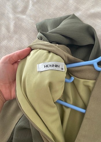 Uzun Kollu Gri Drapeli Kadın Elbise - Görsel 3