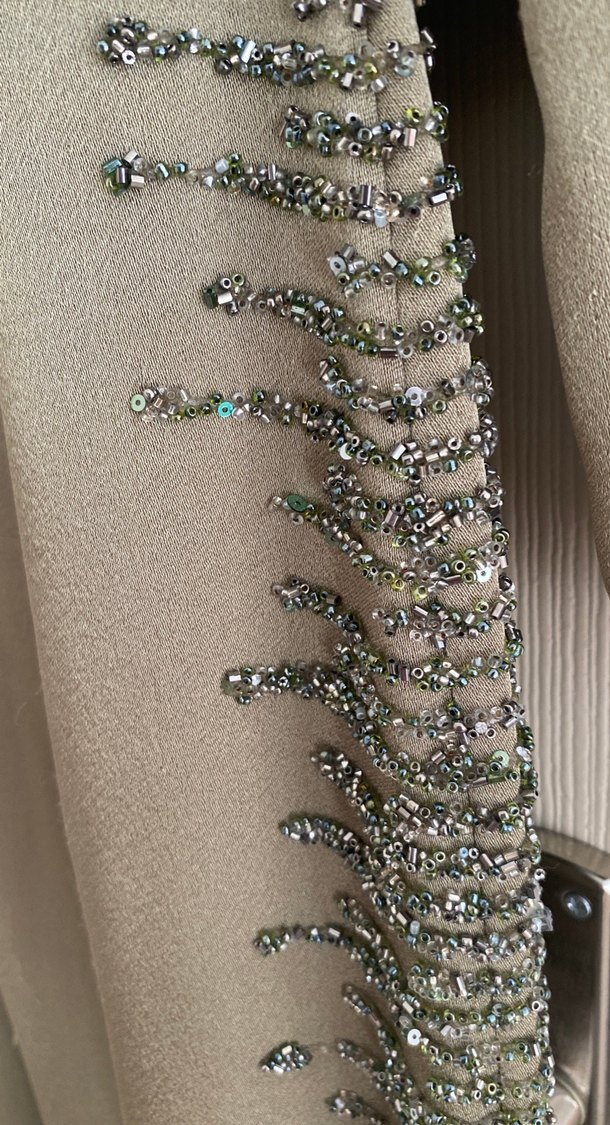 Uzun Kollu Gri Drapeli Kadın Elbise - Görsel 4