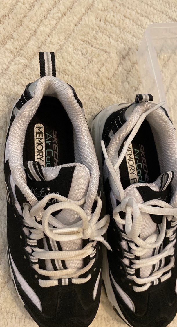 Skechers Siyah Beyaz Platform Spor Ayakkabı - Görsel 3