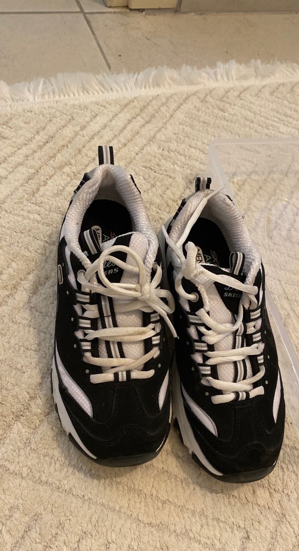 Skechers Siyah Beyaz Platform Spor Ayakkabı - Görsel 2