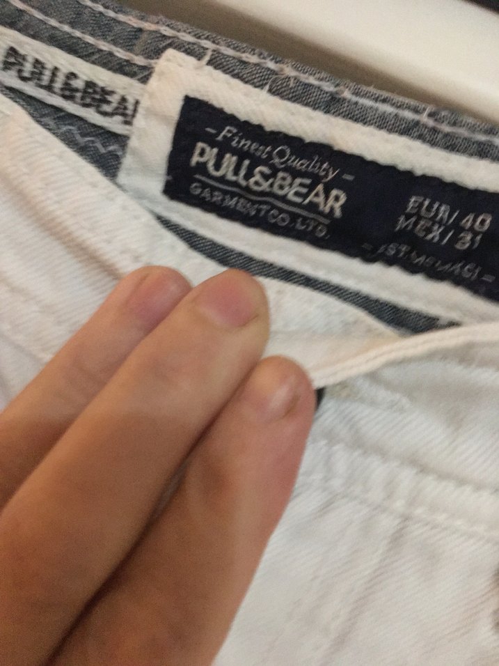 Erkek Beyaz Pamuklu Rahat Kesim Şort - Görsel 5