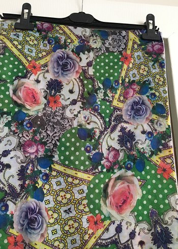 Dantel Detaylı Çok Renkli Bohem Kadın Şal - Görsel 4