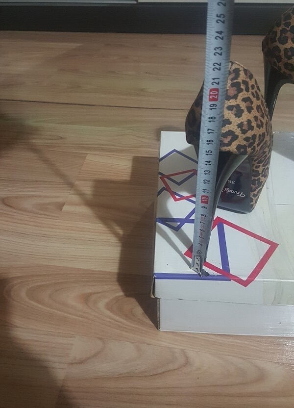 Leopar desenli platform ayakkabi - Görsel 4