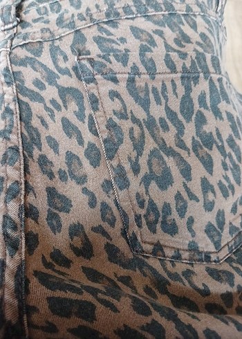 Bohem Tarzı Midi Leopar Desenli Kadın Pantolon - Görsel 6