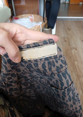 Bohem Tarzı Midi Leopar Desenli Kadın Pantolon - Görsel 5