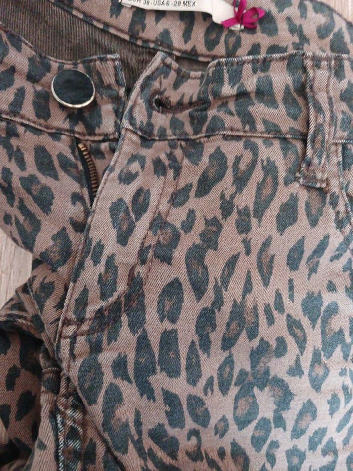 Bohem Tarzı Midi Leopar Desenli Kadın Pantolon - Görsel 4