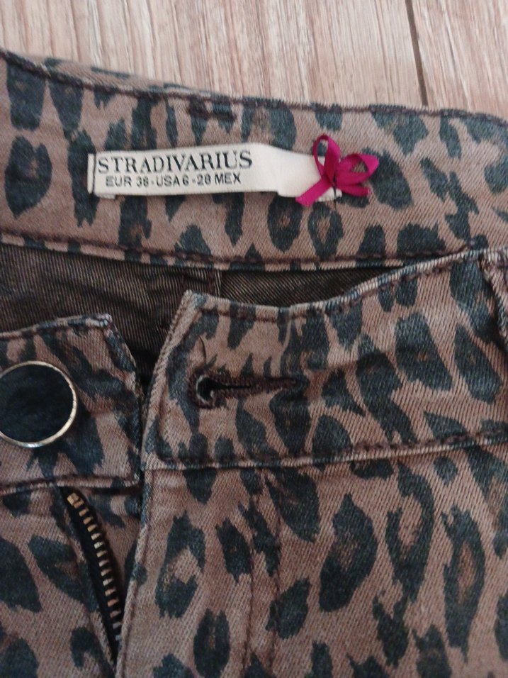 Bohem Tarzı Midi Leopar Desenli Kadın Pantolon - Görsel 3