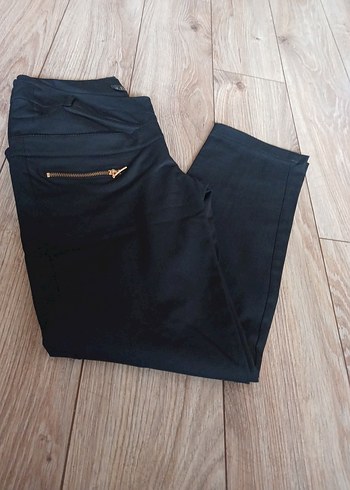 Fermuarlı Siyah Kadın Kumaş Pantolon - Görsel 4