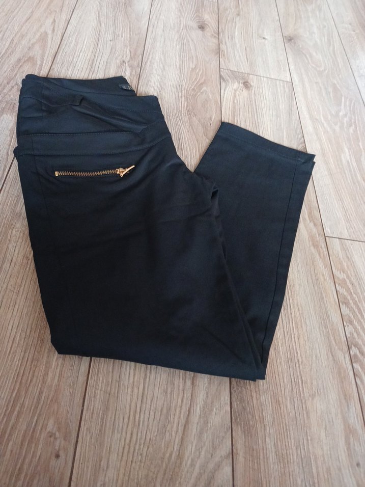 Fermuarlı Siyah Kadın Kumaş Pantolon - Görsel 4