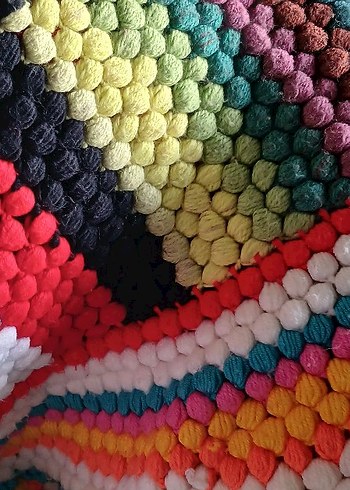 Renkli Desenli Battaniye koltuk şalı - Görsel 3