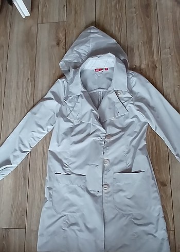 puma Düğmeli Beyaz Midi Kadın Trençkot - Görsel 2