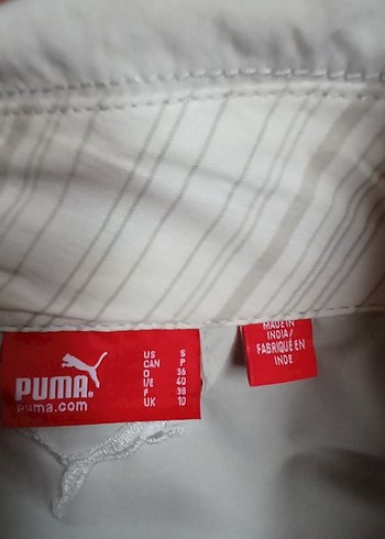 puma Düğmeli Beyaz Midi Kadın Trençkot - Görsel 5
