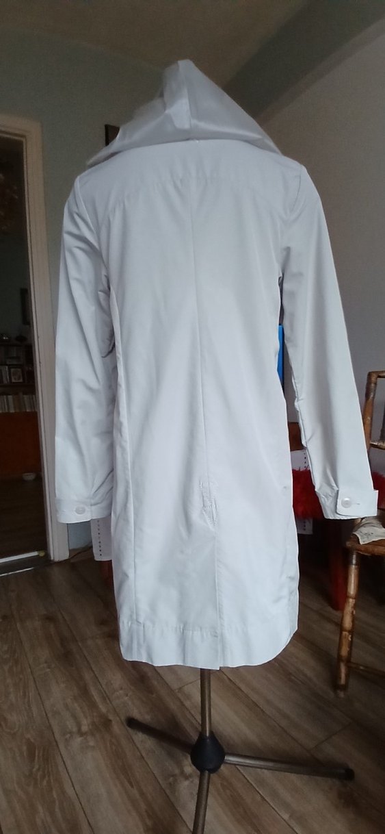 puma Düğmeli Beyaz Midi Kadın Trençkot - Görsel 3