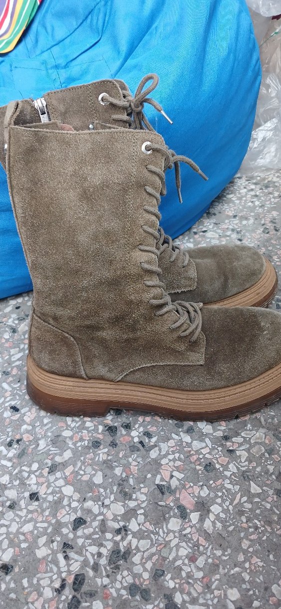 Bohem Tarz Kadın Süet Platform Topuklu Bot - Görsel 4