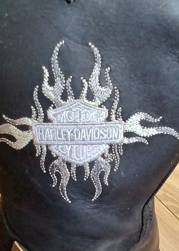 44 Beden siyah Renk harley Davidson Erkek Siyah Deri Biker Bot