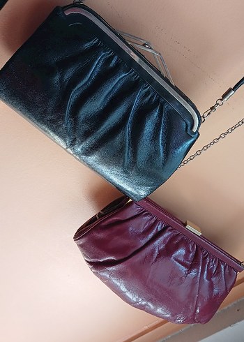 Bordo Vintage Deri Kadın Çanta
