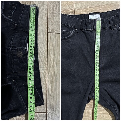 Bershka siyah jean kot pantolon - Görsel 6