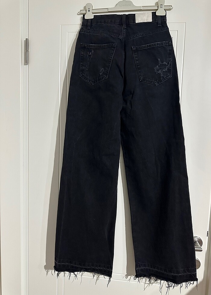 Bershka siyah jean kot pantolon - Görsel 5